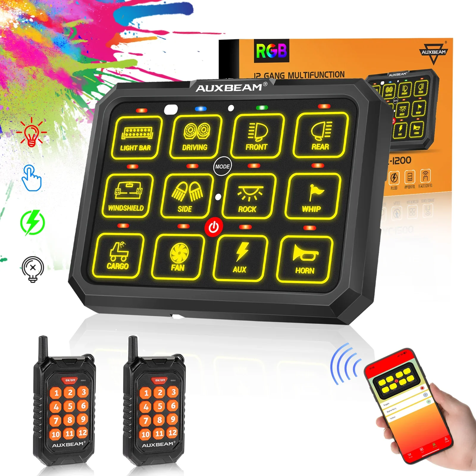 Auxbeam AC-1200 RGB Switch Panel (One-Sided Outlet) - Image 11