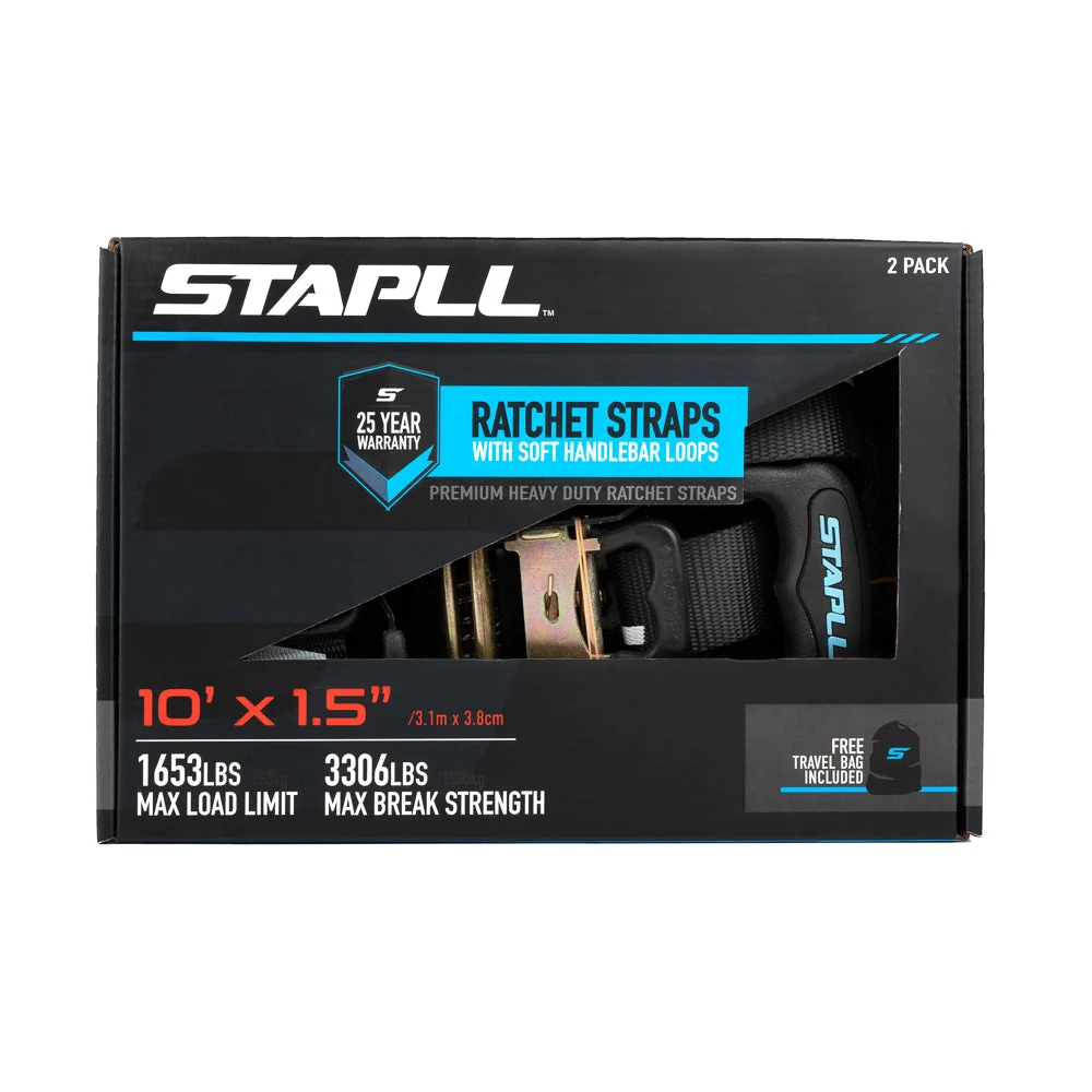 STAPLL 1.5" X 10' HD Ratchet Strap Set (2-Pack) - Image 8