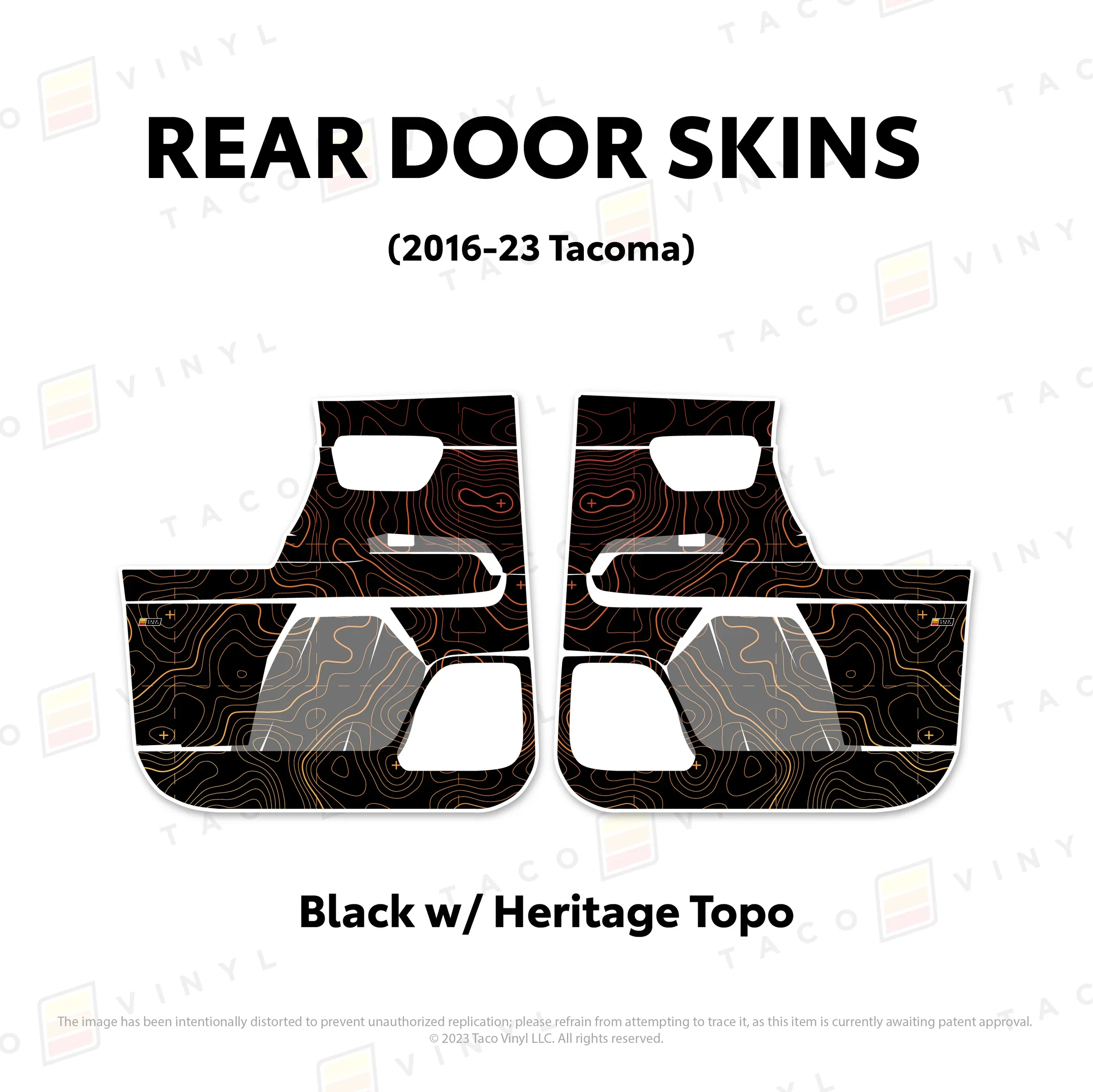 Taco Vinyl Door Skins For Tacoma (2016-2023) - Image 15