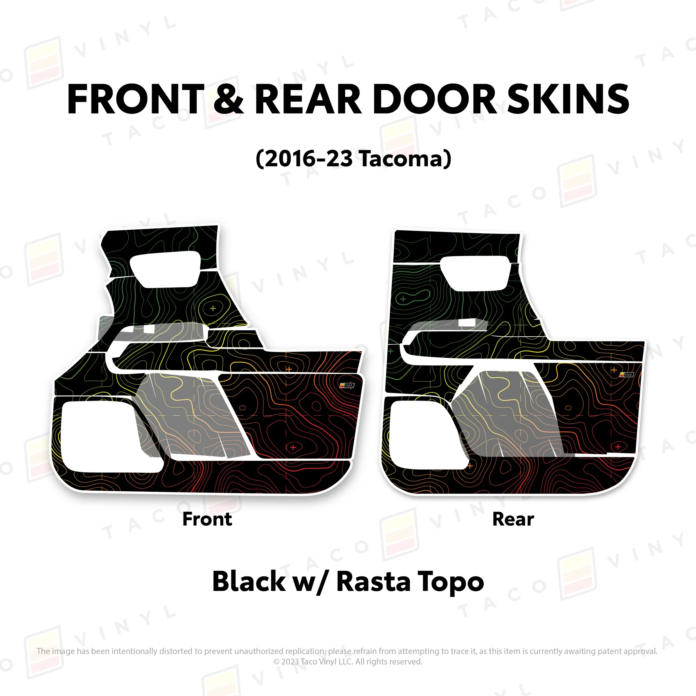 Taco Vinyl Door Skins For Tacoma (2016-2023) - Image 35