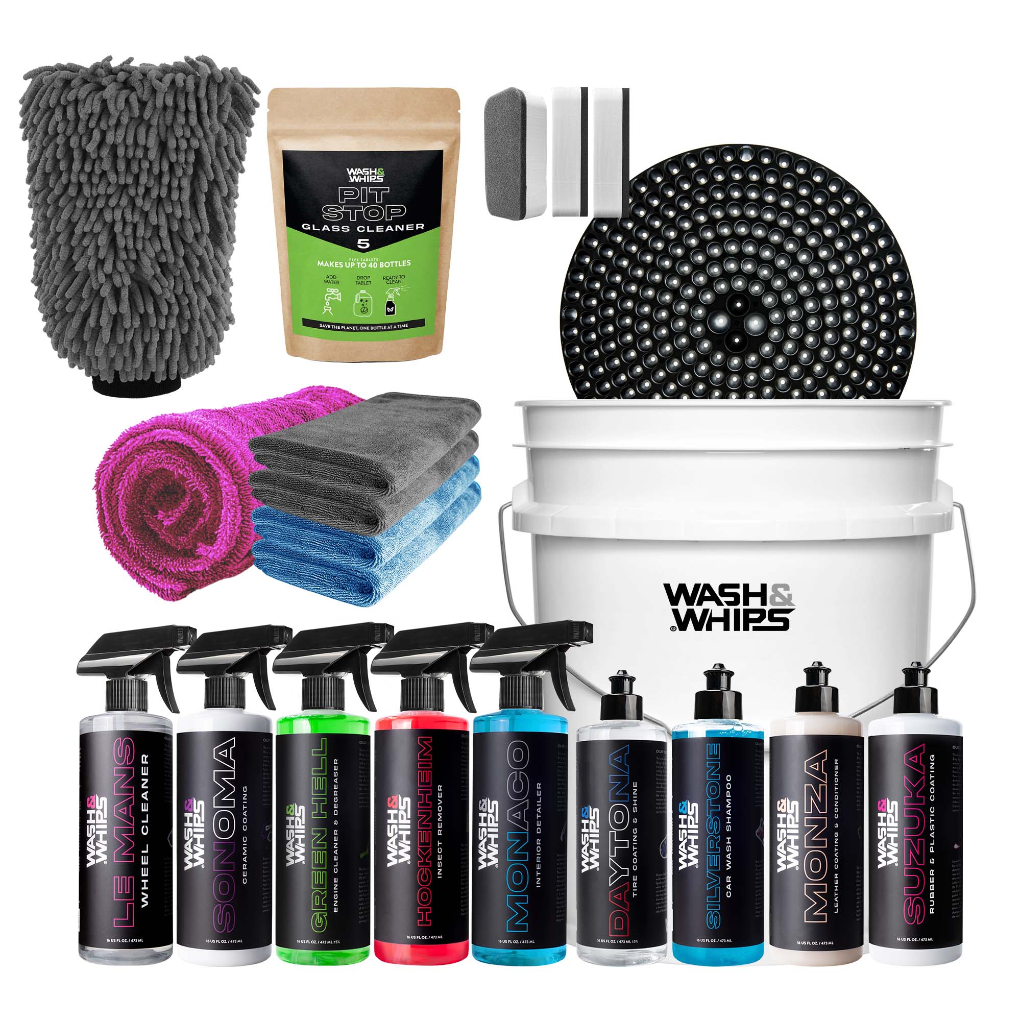 WASH&WHIPS Quick Detailing Pro Kit For Auto Detailing