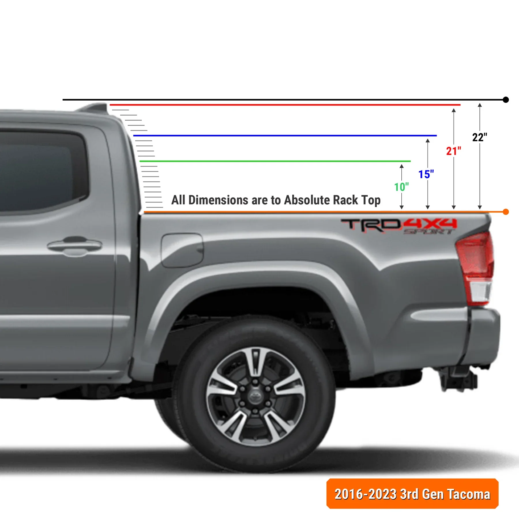 Xtrusion XTR3 Bed Rack For Tacoma (1995-2023)